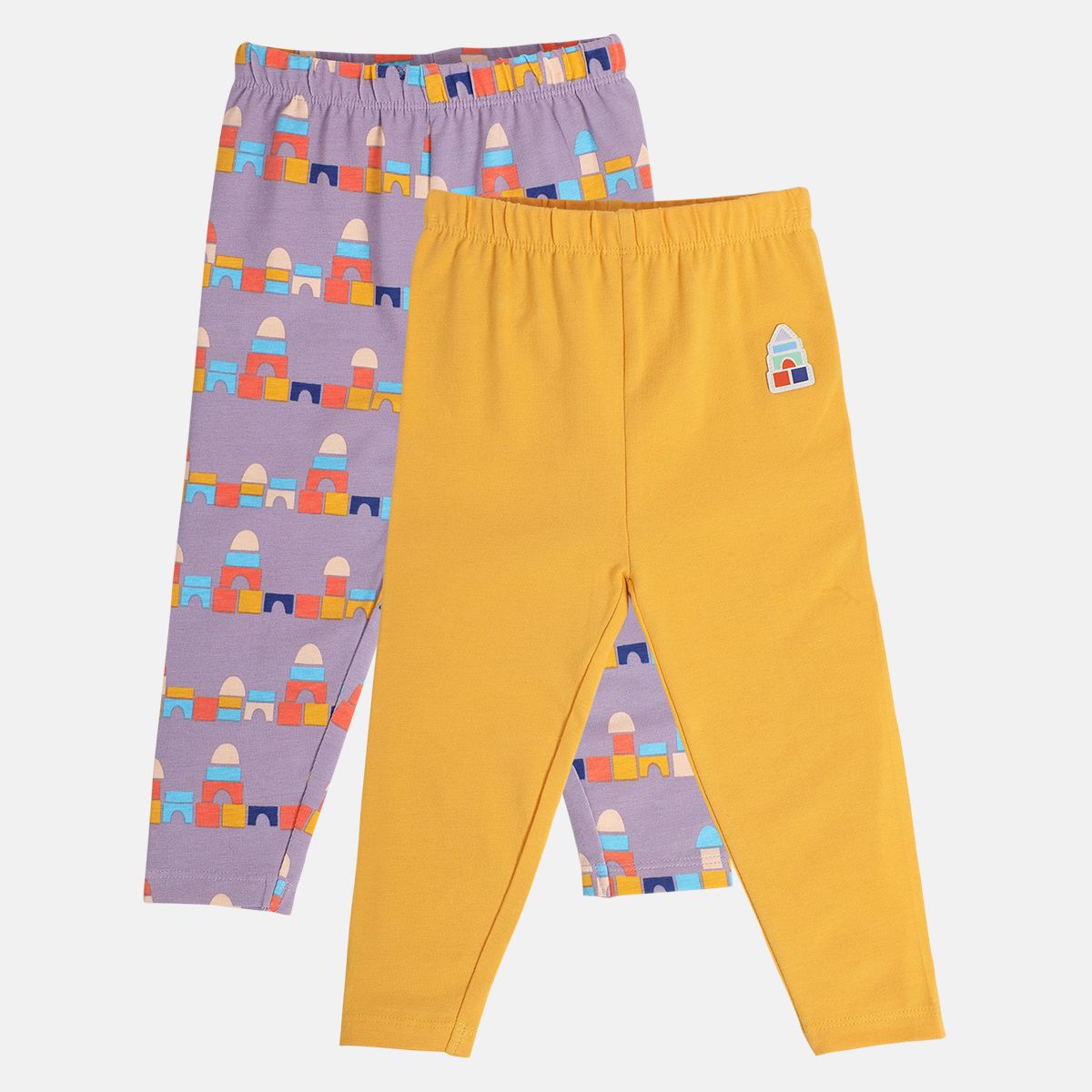 Girls Multicolor Pack Of 2 Legging