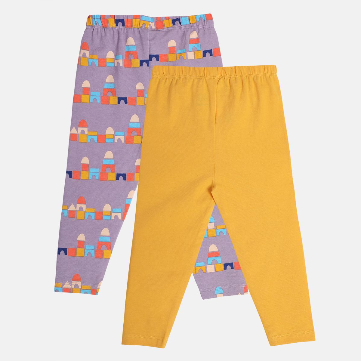 Girls Multicolor Pack Of 2 Legging