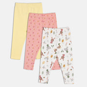 Girls Multi Elasticated Full Length Leggings
