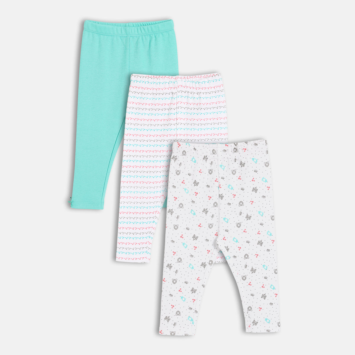 Girls Multi High Raise Full Length Leggings