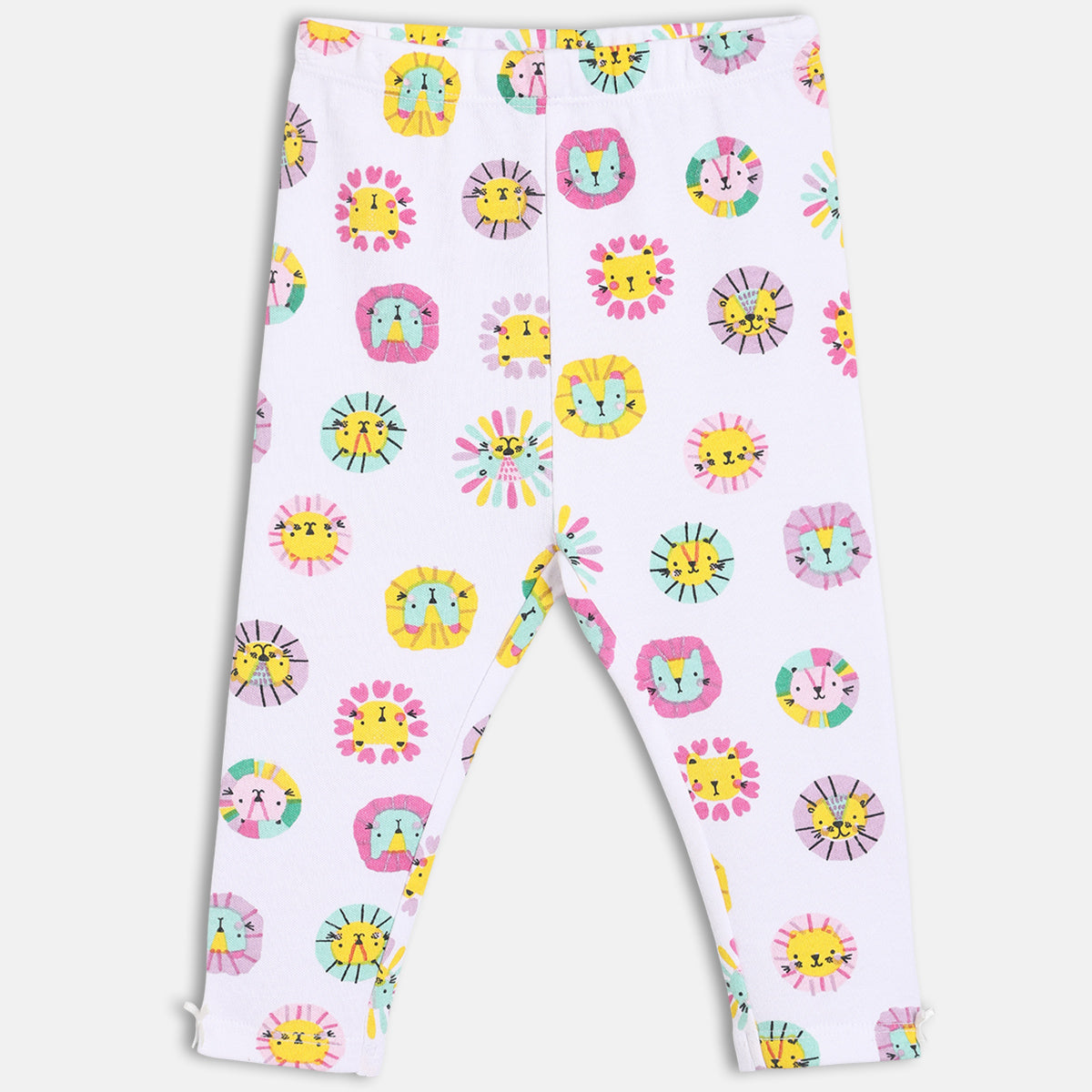 Girls Pack Of 3 Grown On Waist Full Length Leggings - Multi