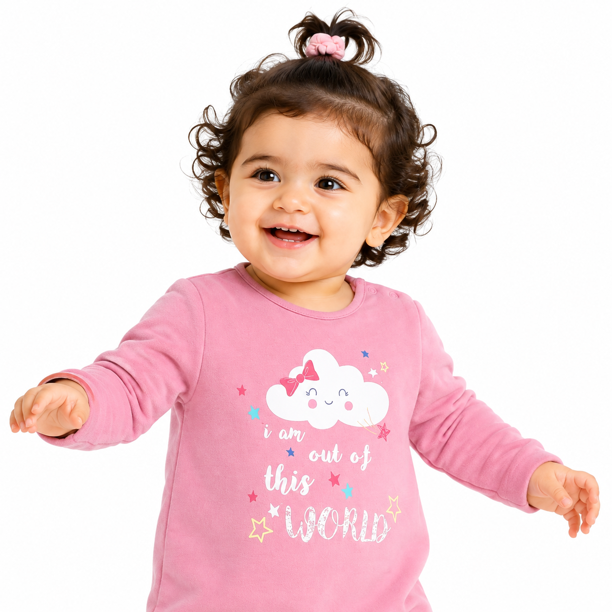 Girls Pink Pack Of 1 Romper