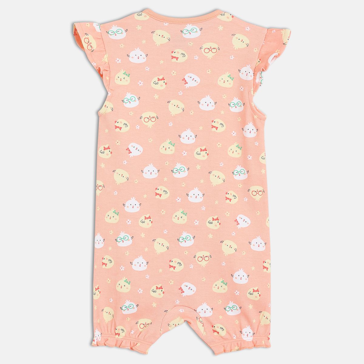 Girls Pack Of 2 Front Open Frill Sleeve Romper Multi