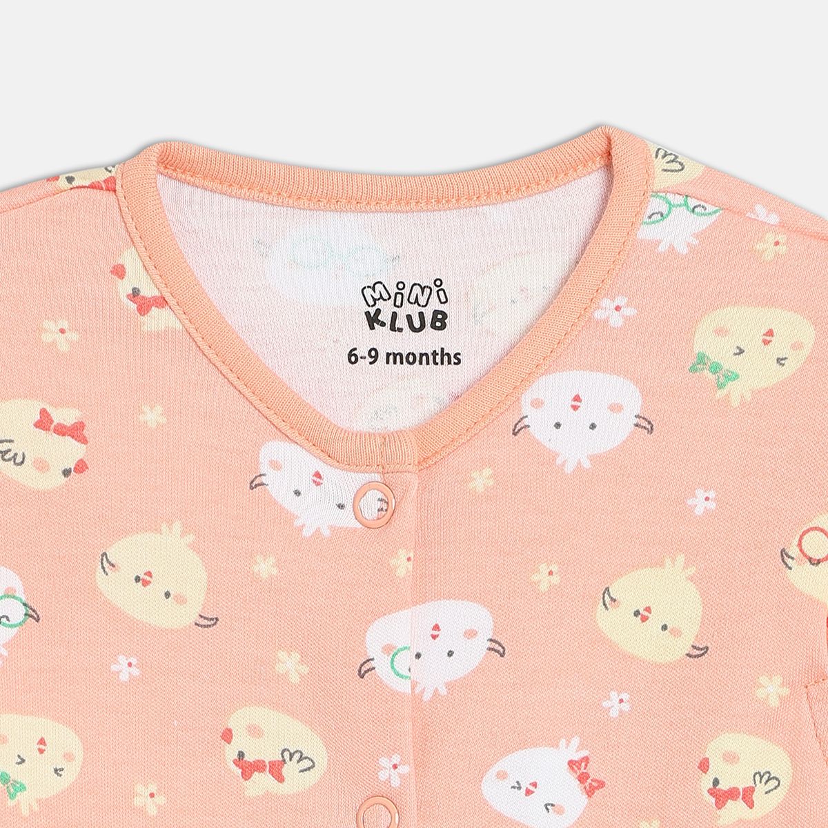 Girls Pack Of 2 Front Open Frill Sleeve Romper Multi