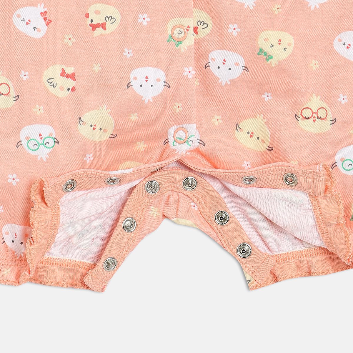 Girls Pack Of 2 Front Open Frill Sleeve Romper Multi