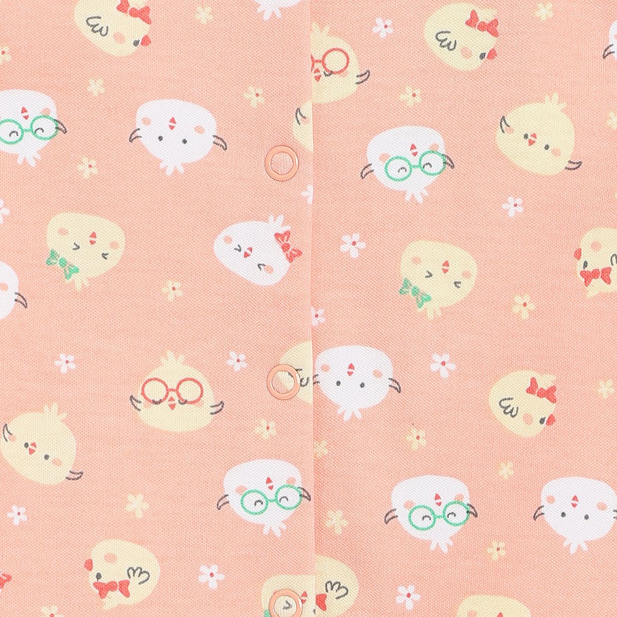 Girls Pack Of 2 Front Open Frill Sleeve Romper Multi