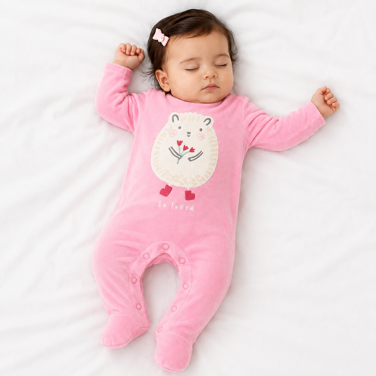 Girls Pink Sleep Suit
