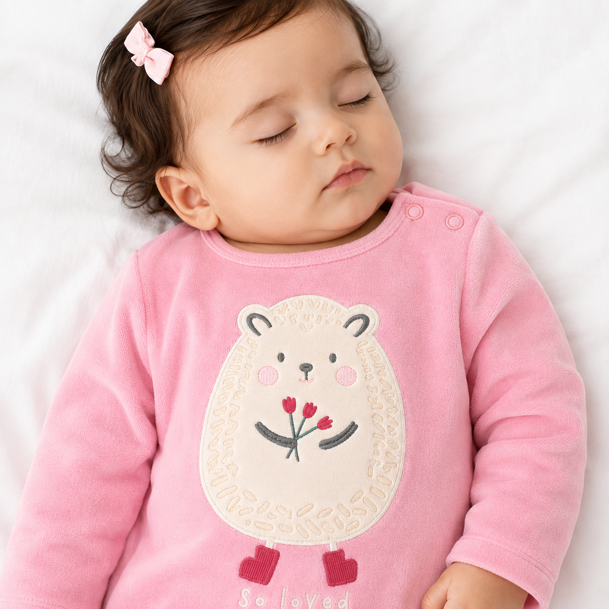Girls Pink Sleep Suit