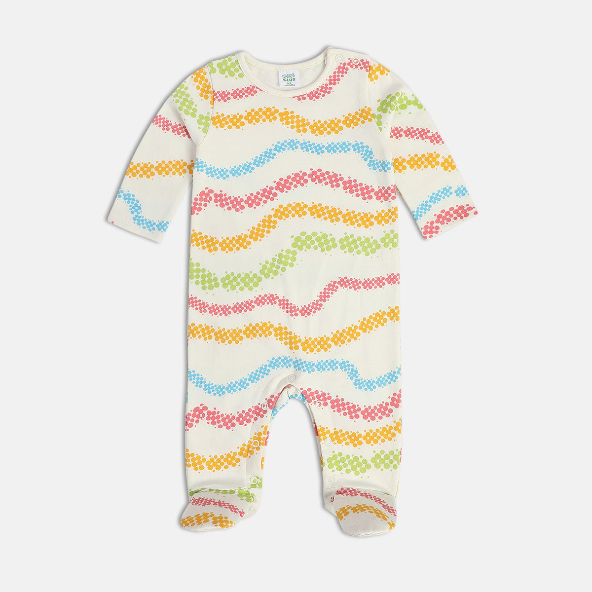 Girls Red And Marshmallow Full Sleeve Sleep Suit (Pack Of 2)