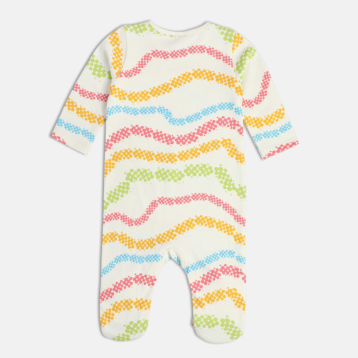 Girls Red And Marshmallow Full Sleeve Sleep Suit (Pack Of 2)