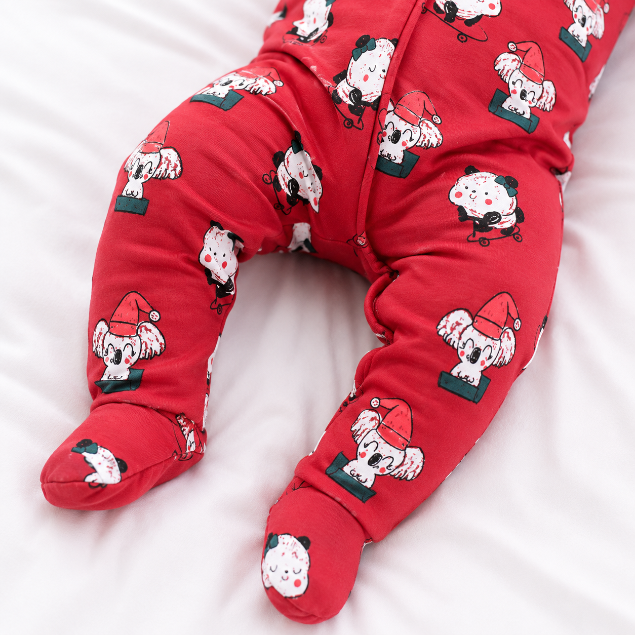 Girls Red Pack Of 1 Sleep Suit