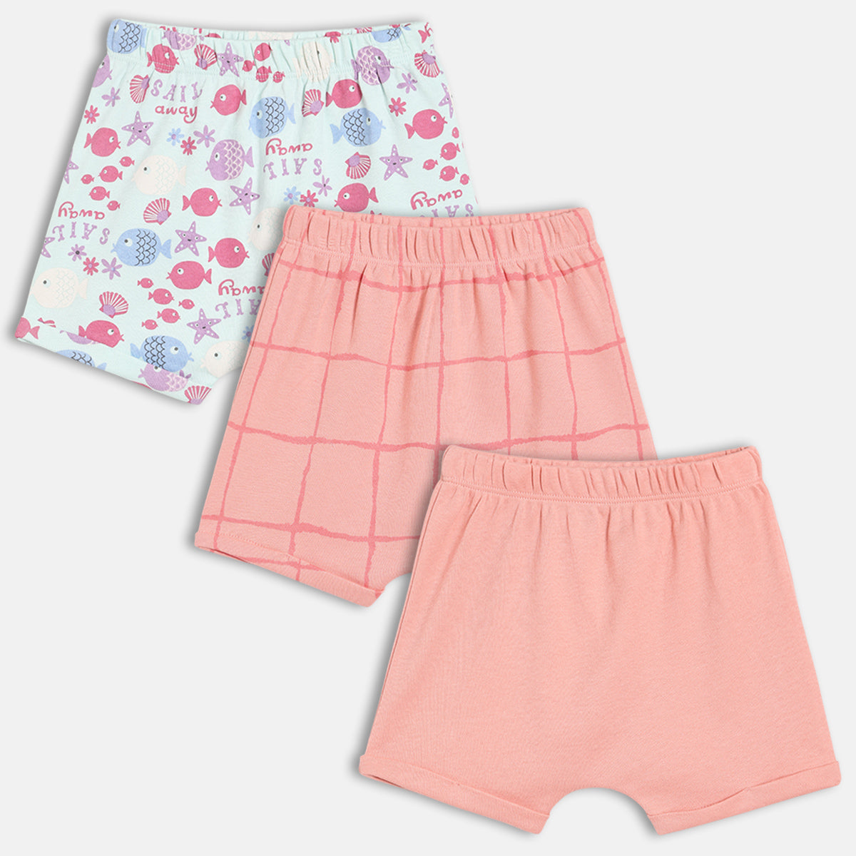Girls Pack Of 3 Shorts - Multi