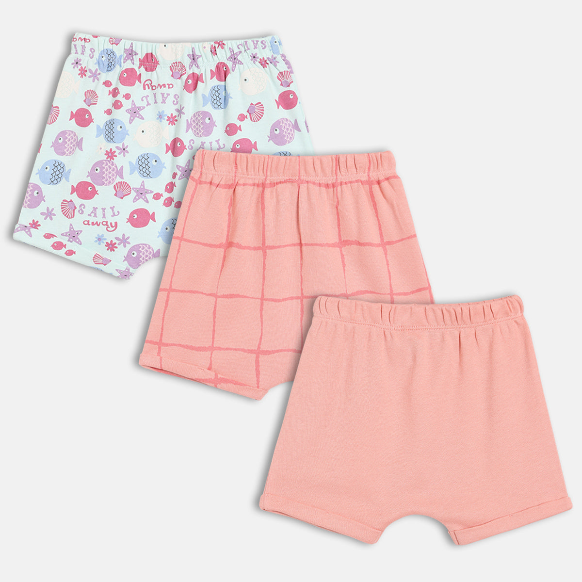 Girls Pack Of 3 Shorts - Multi
