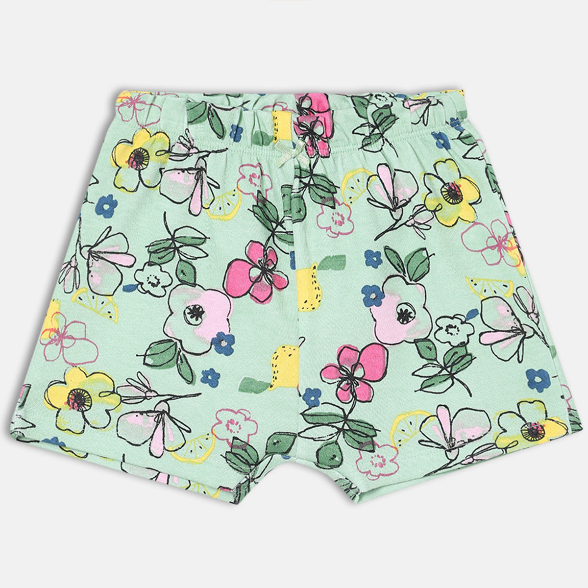 Girls Pack Of 3 Grown On Waist Thigh Length Shorts Multi