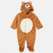 Unisex Orange Front Open Sleep Suit