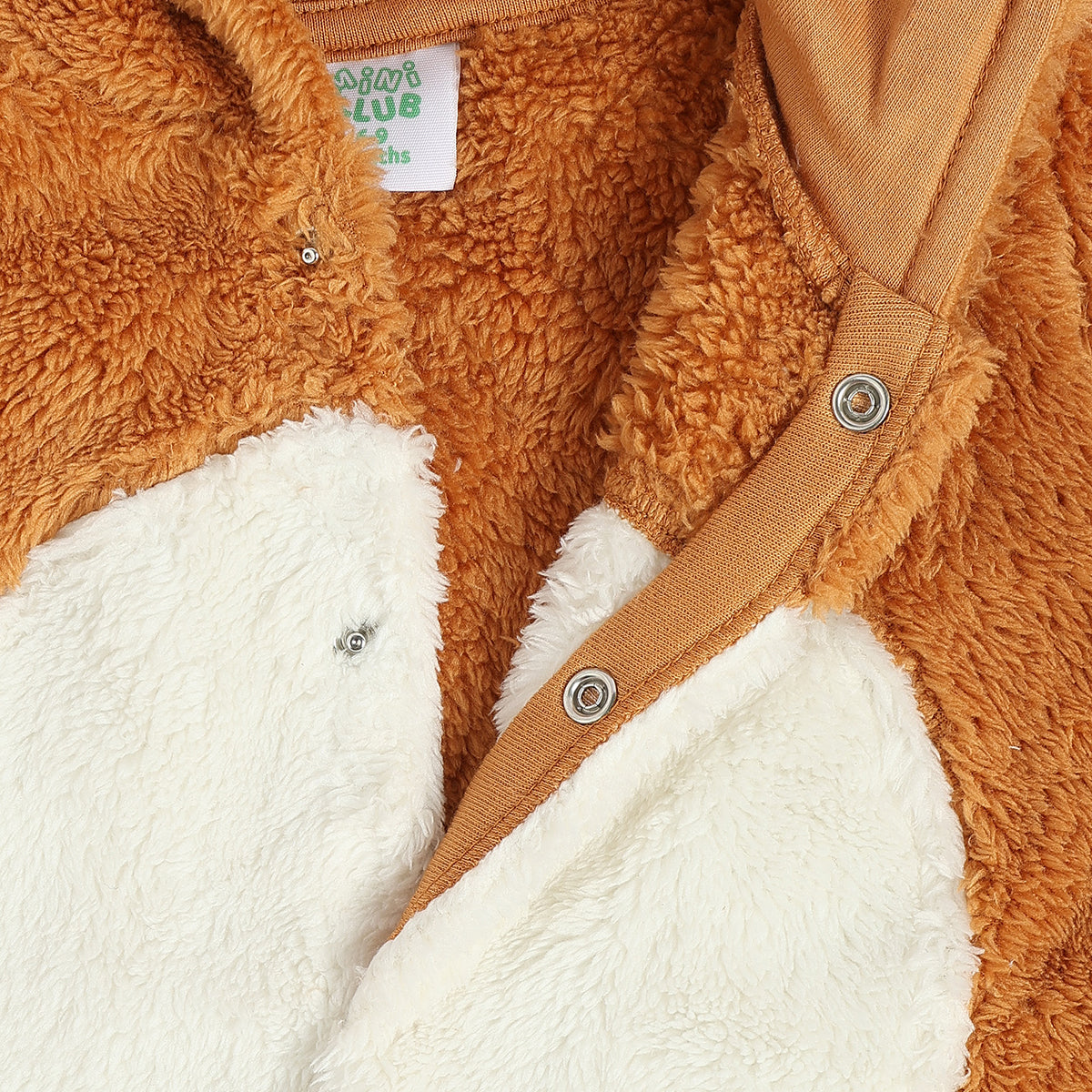 Unisex Orange Front Open Sleep Suit