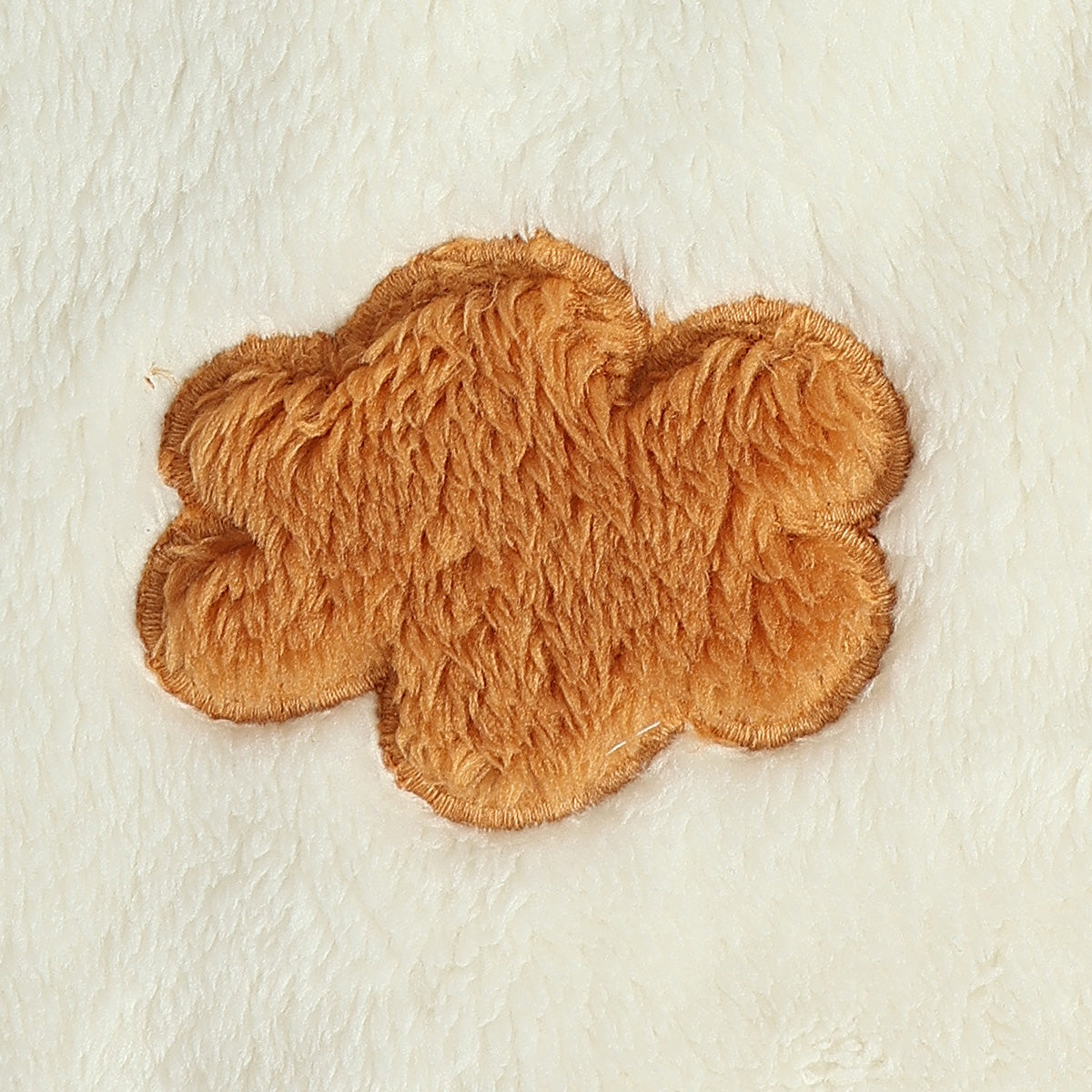 Baby Unisex Plush Polar Bear Hooded Animal Sleepsuit – Cream