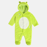 Unisex Green Front Open Sleep Suit