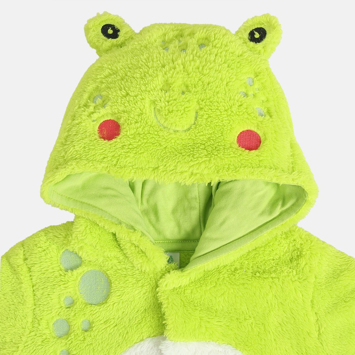 Unisex Green Front Open Sleep Suit