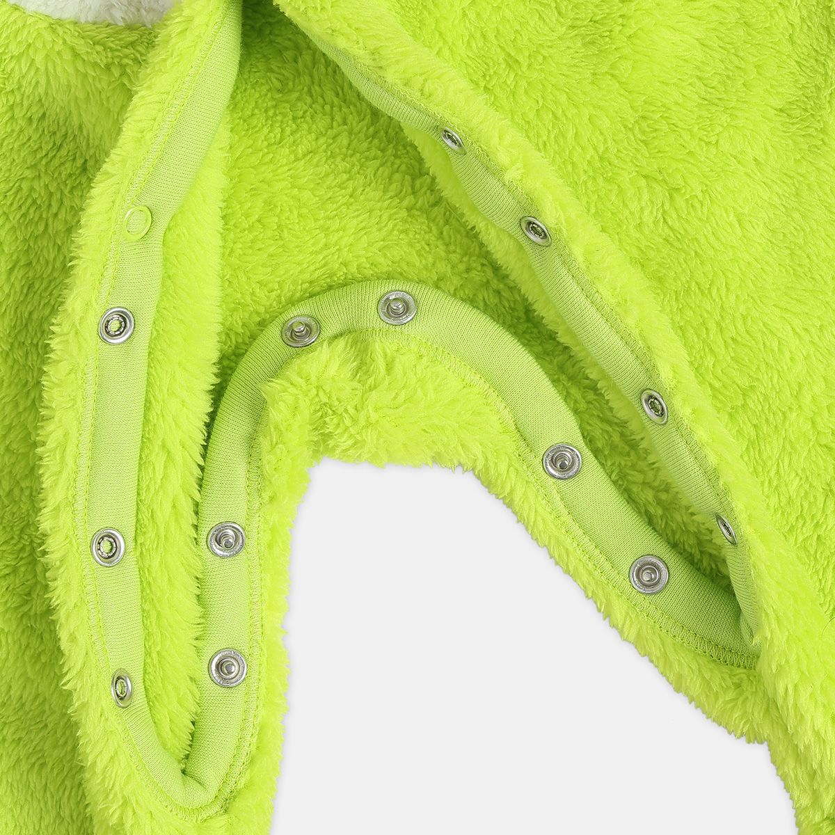 Unisex Green Front Open Sleep Suit