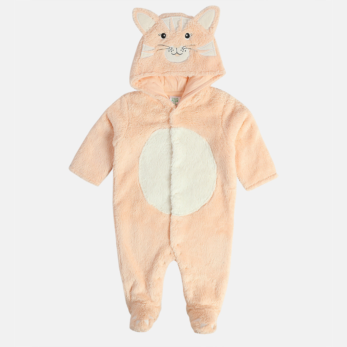 Unisex Peach Front Open Sleep Suit