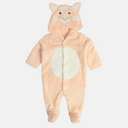 Unisex Peach Front Open Sleep Suit
