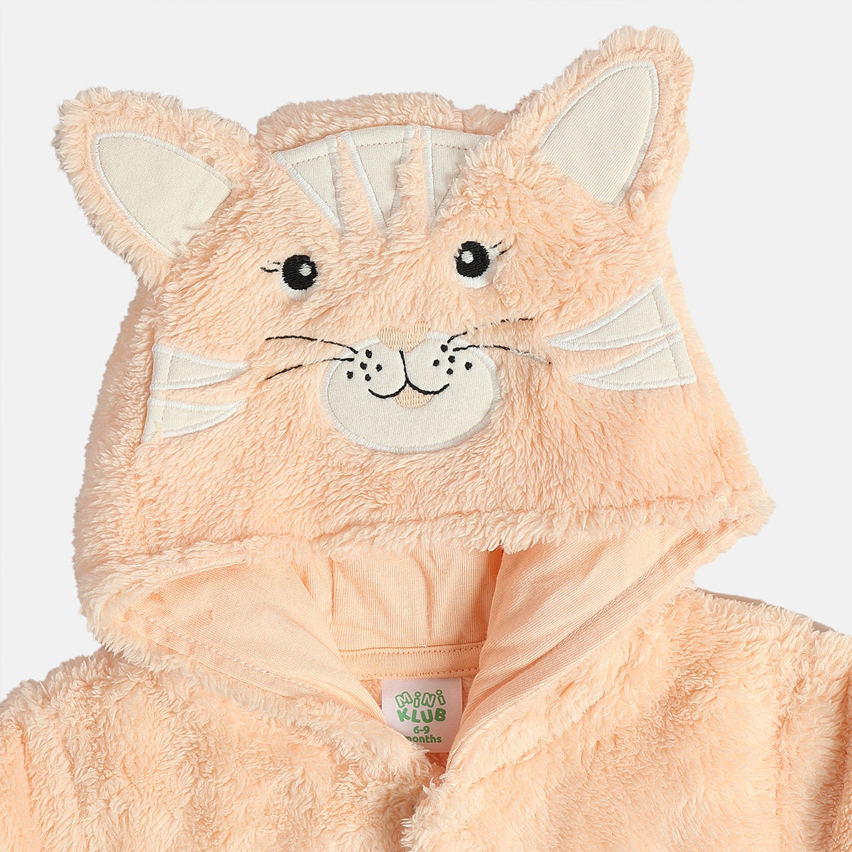 Unisex Peach Front Open Sleep Suit