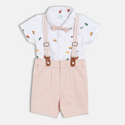 Boys White/Pink Coordinate Set