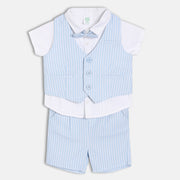 Boys White/Blue Coordinate Set