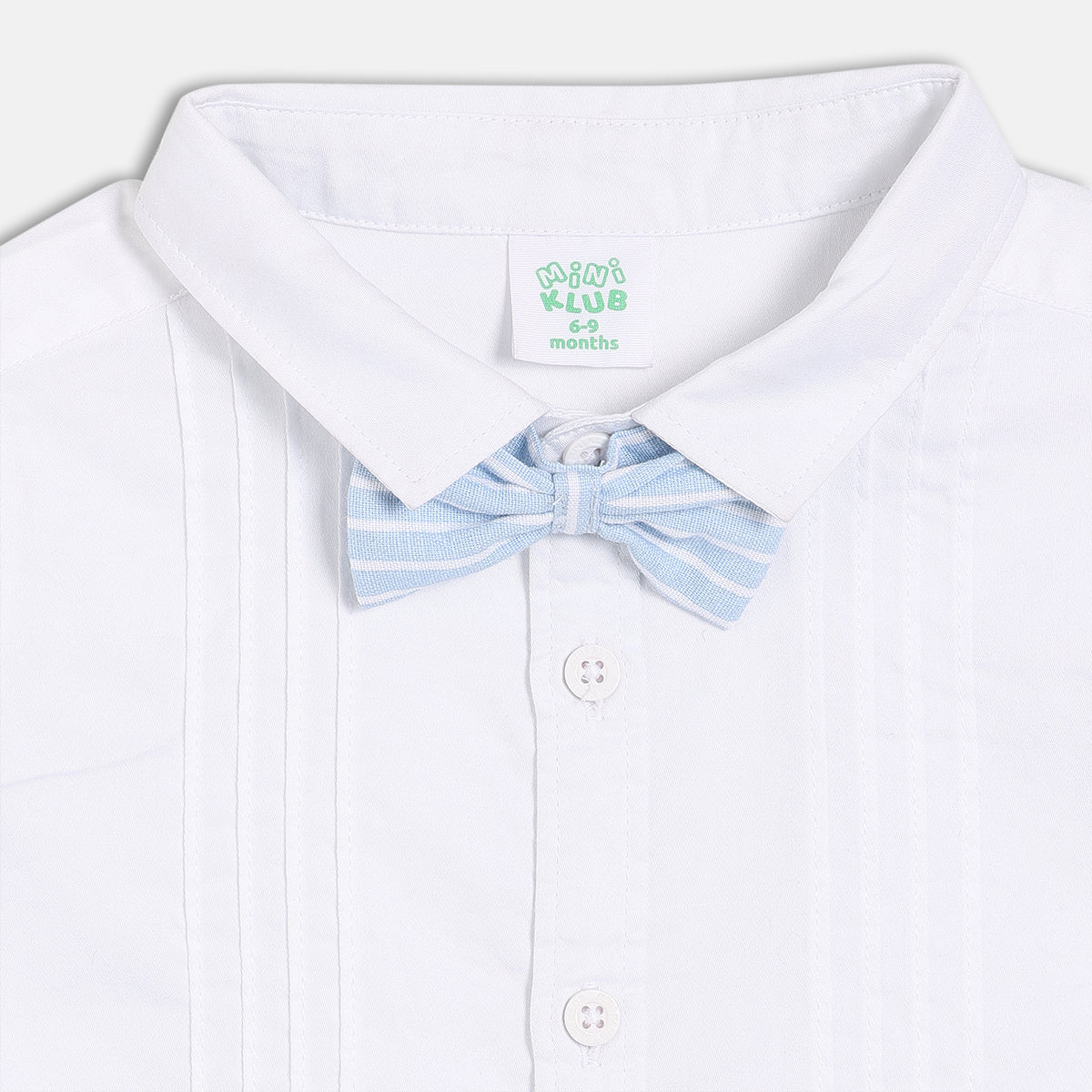 Baby Boys Formal Shirt, Waistcoat And Shorts Set , Light Blue And White