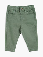 Boys Olive Denim Pant