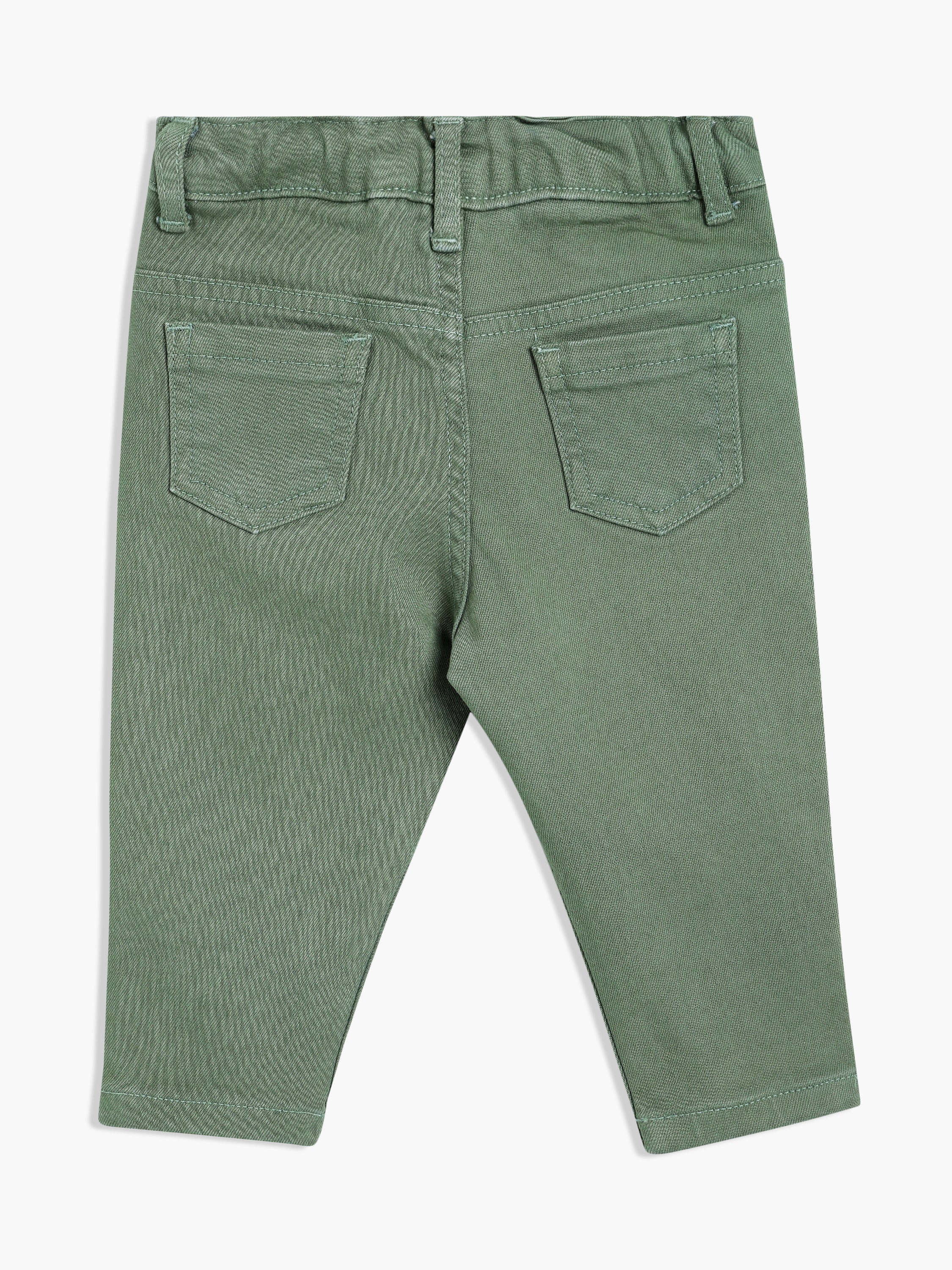 Boys Olive Denim Pant