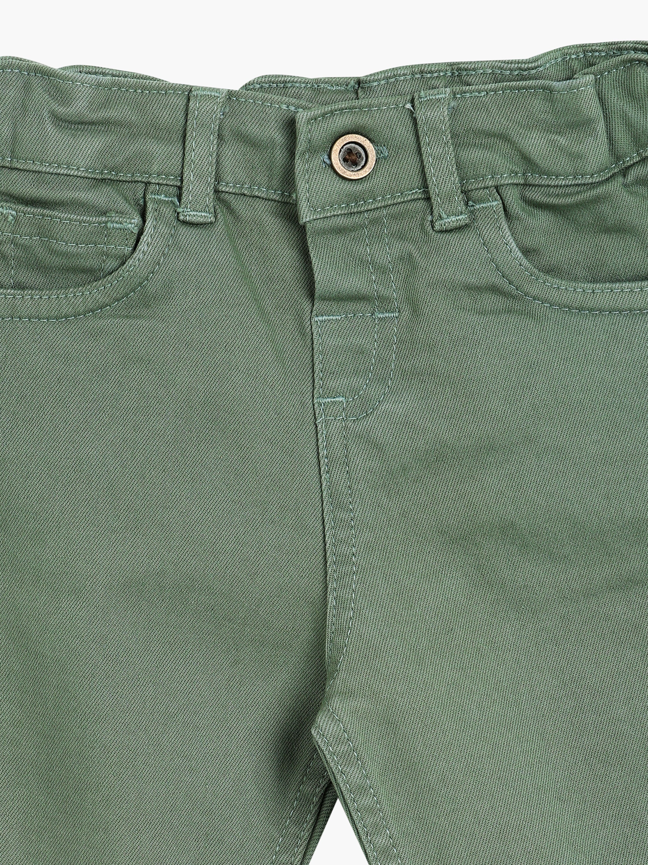 Boys Olive Denim Pant