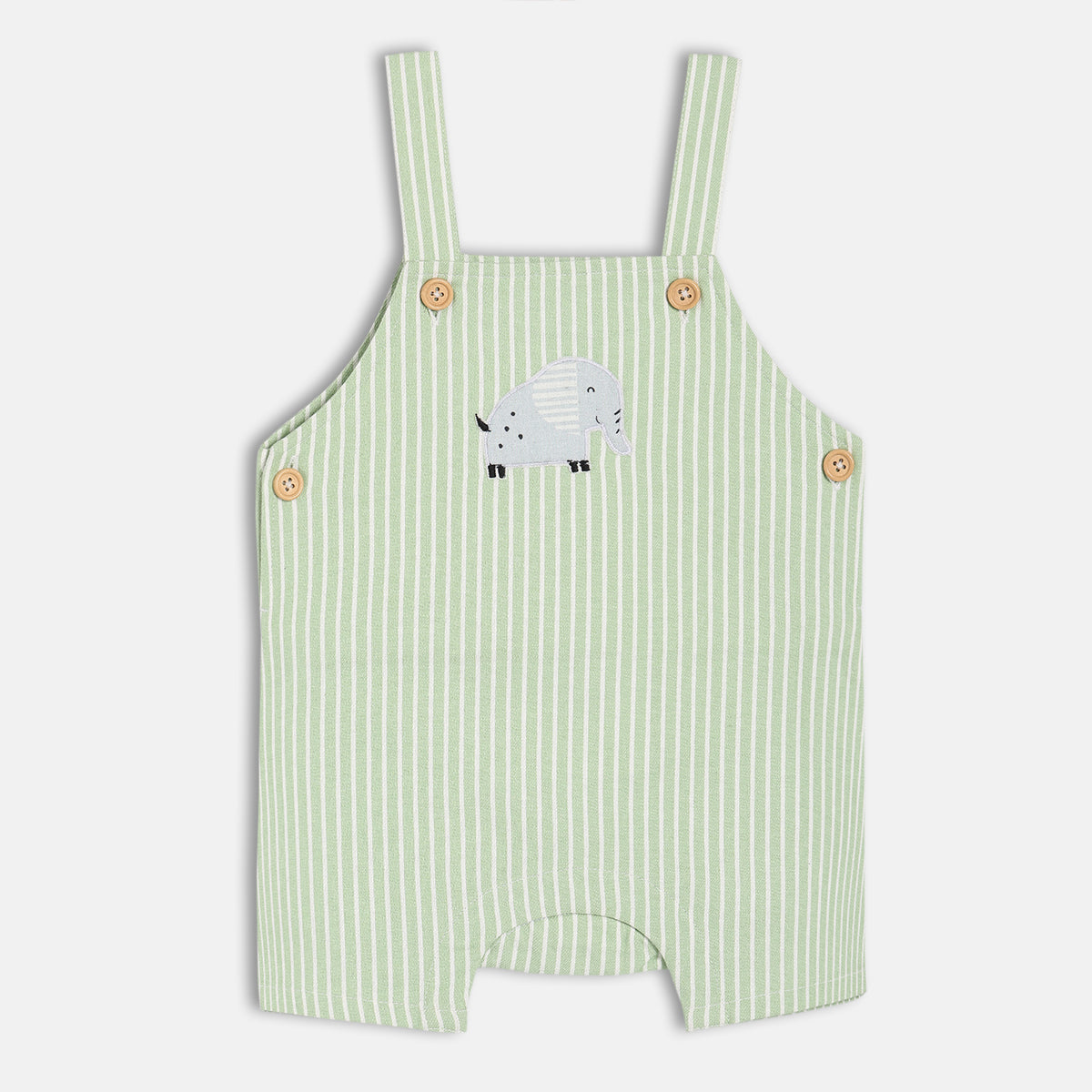 Boys White Dungaree Set