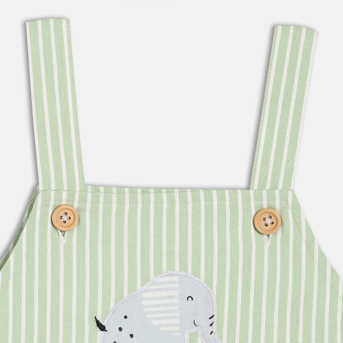 Boys White Dungaree Set