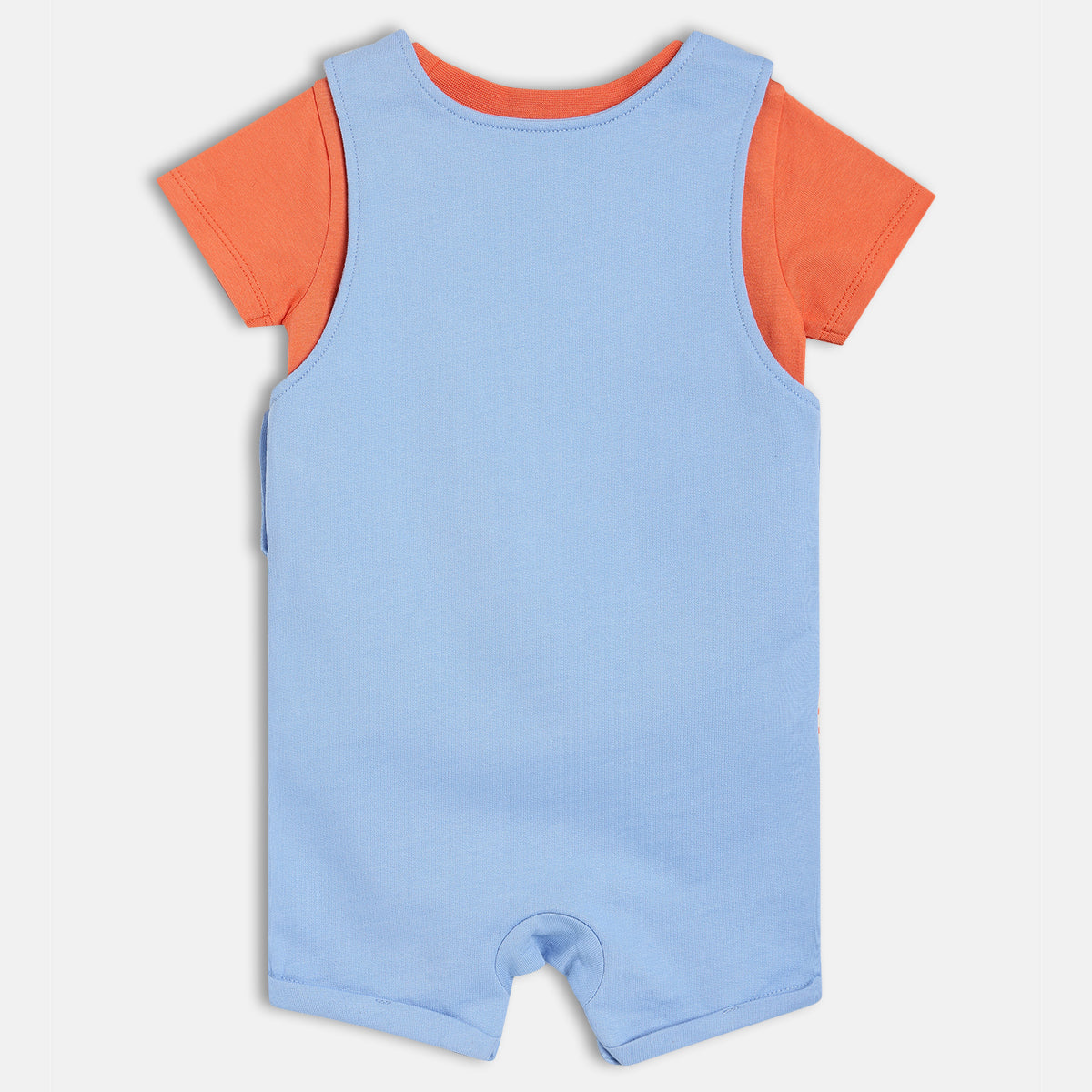 Boys Orange/Blue Dungaree Set