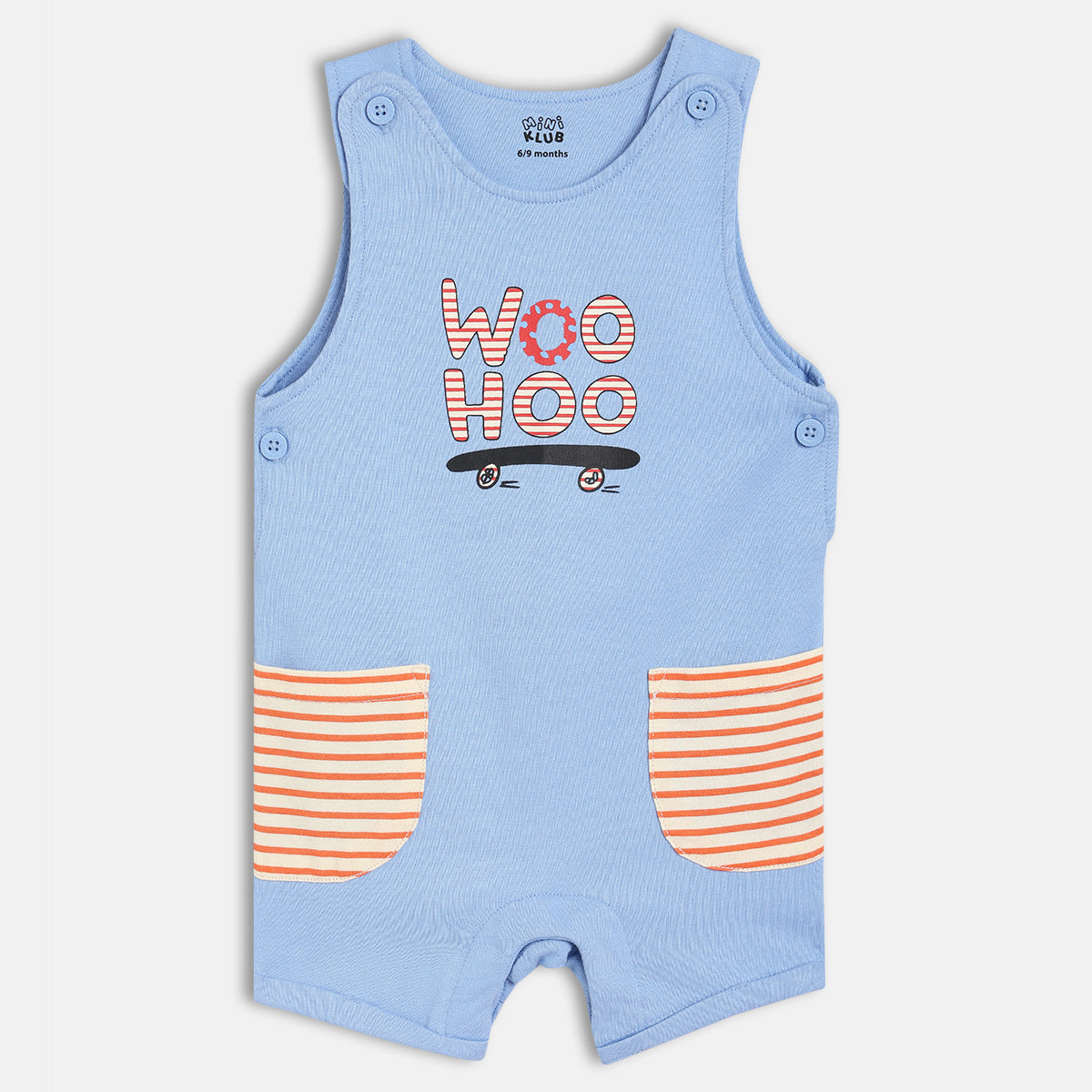 Boys Orange/Blue Dungaree Set