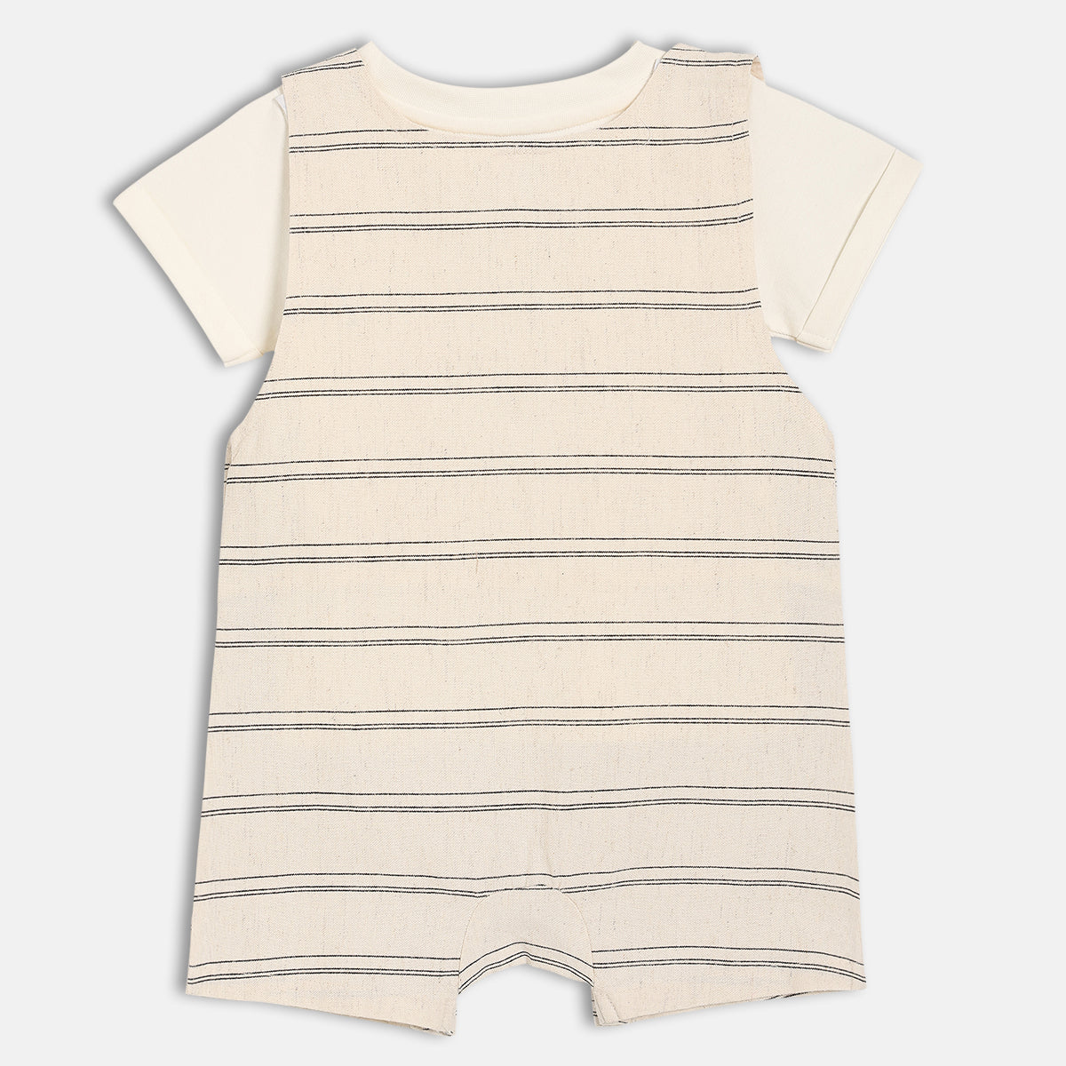 Boys Beige Dungaree Set