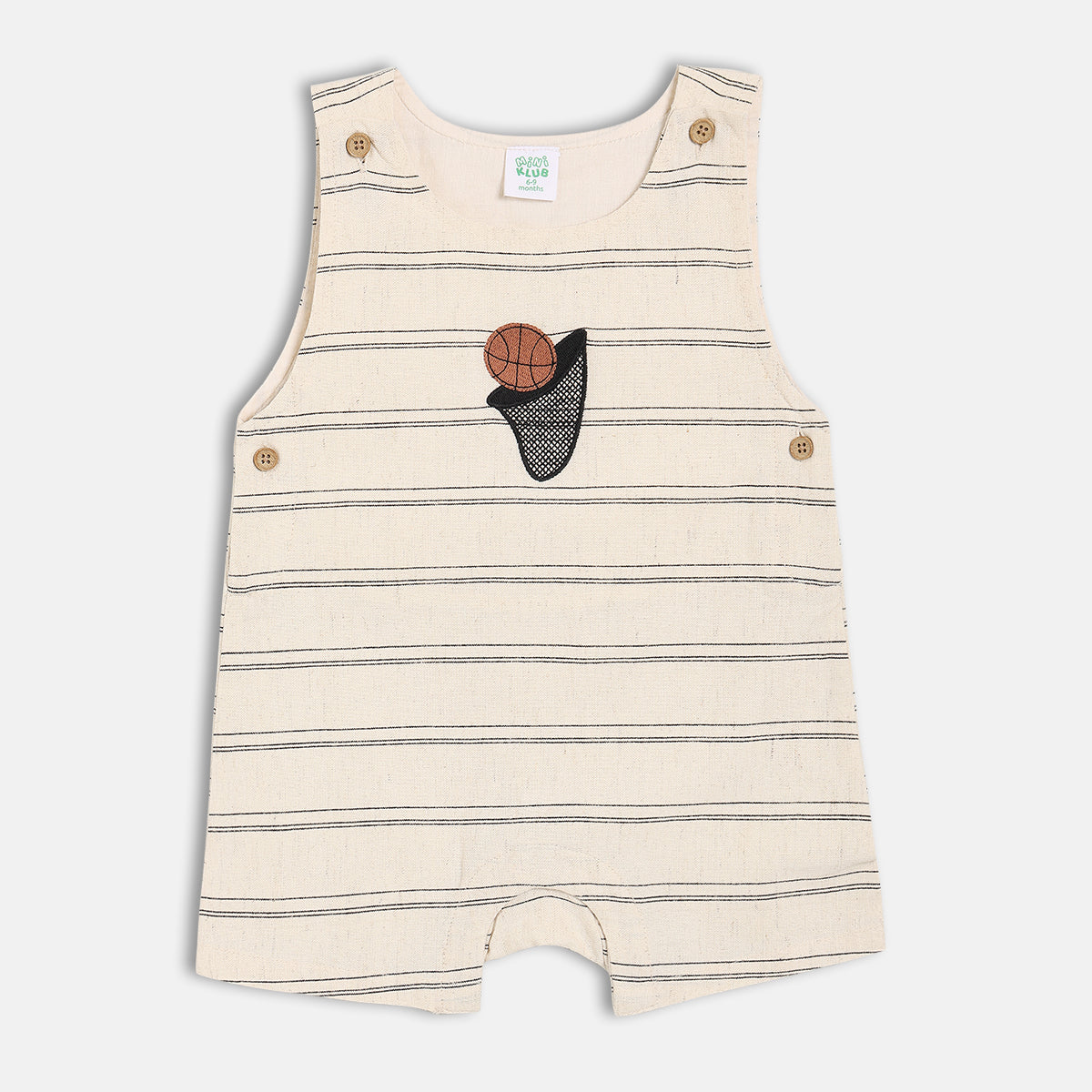 Boys Beige Dungaree Set