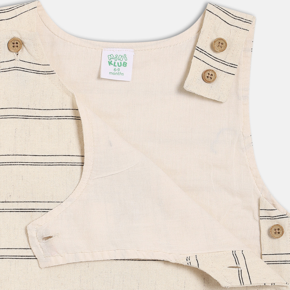 Boys Beige Dungaree Set