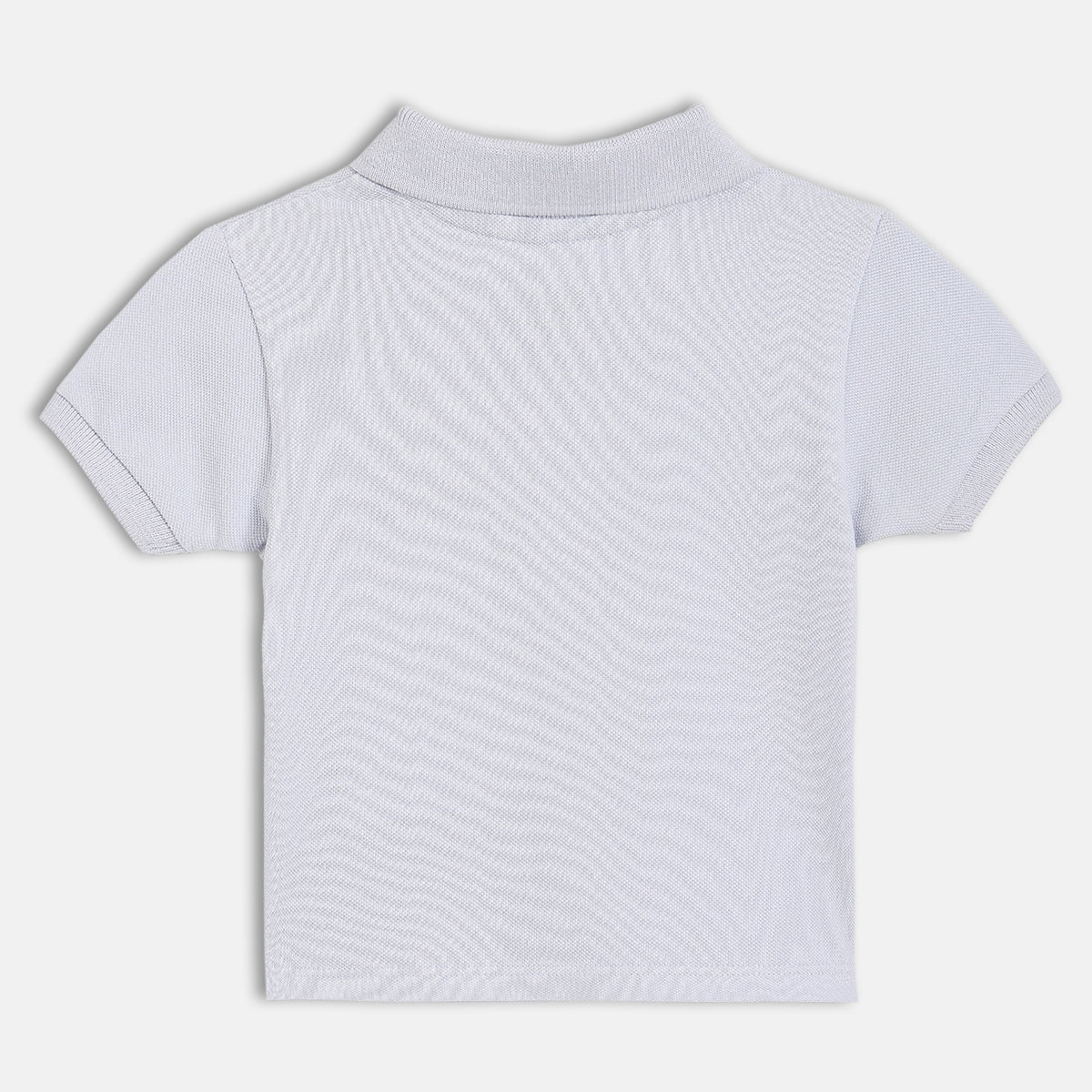 Boys Solid Polo T-Shirt , Light Grey