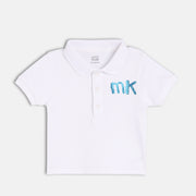 Boys White Collar Polo