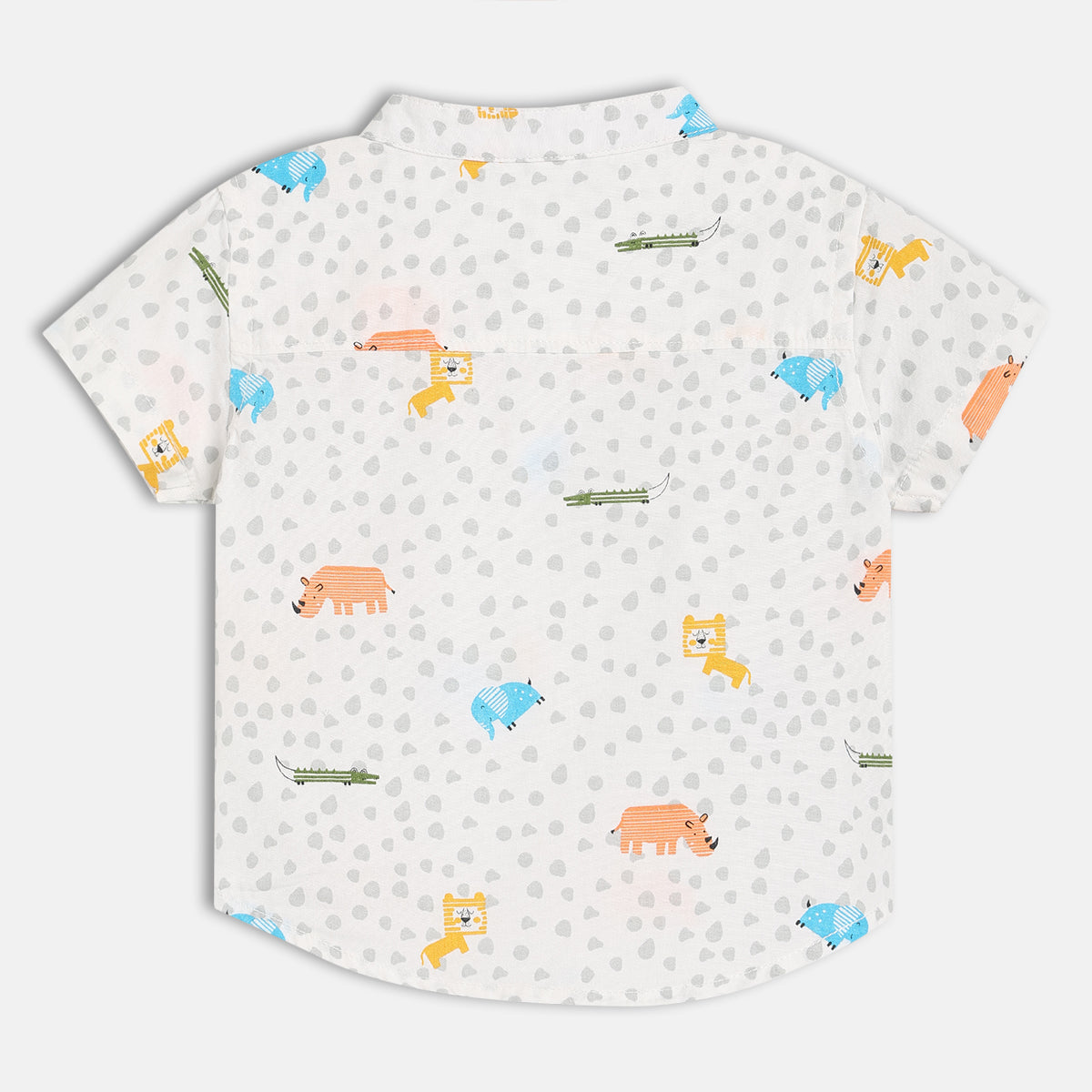 Baby Boys Animal Print Shirt, Off White