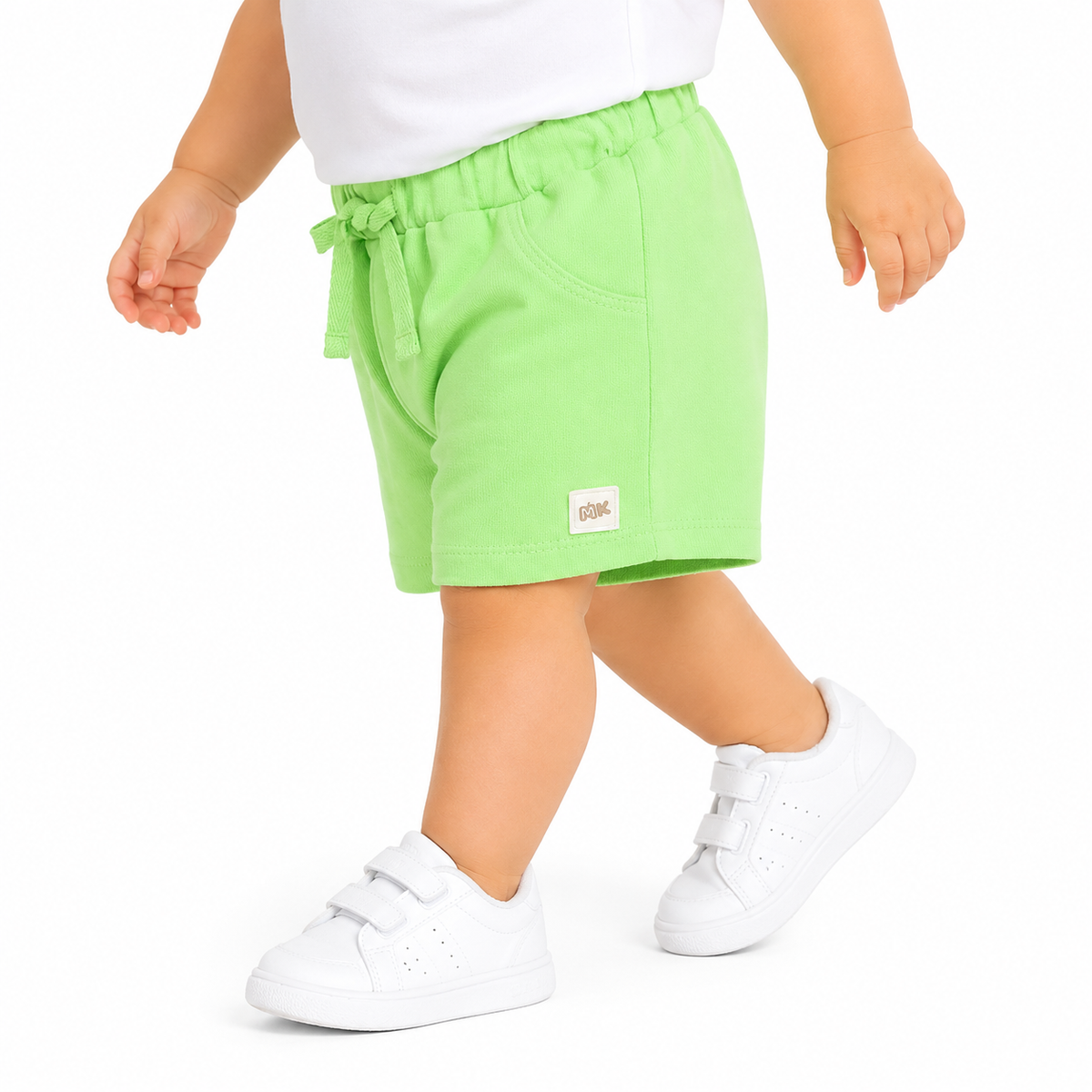 Boys Green Elasticated Shorts
