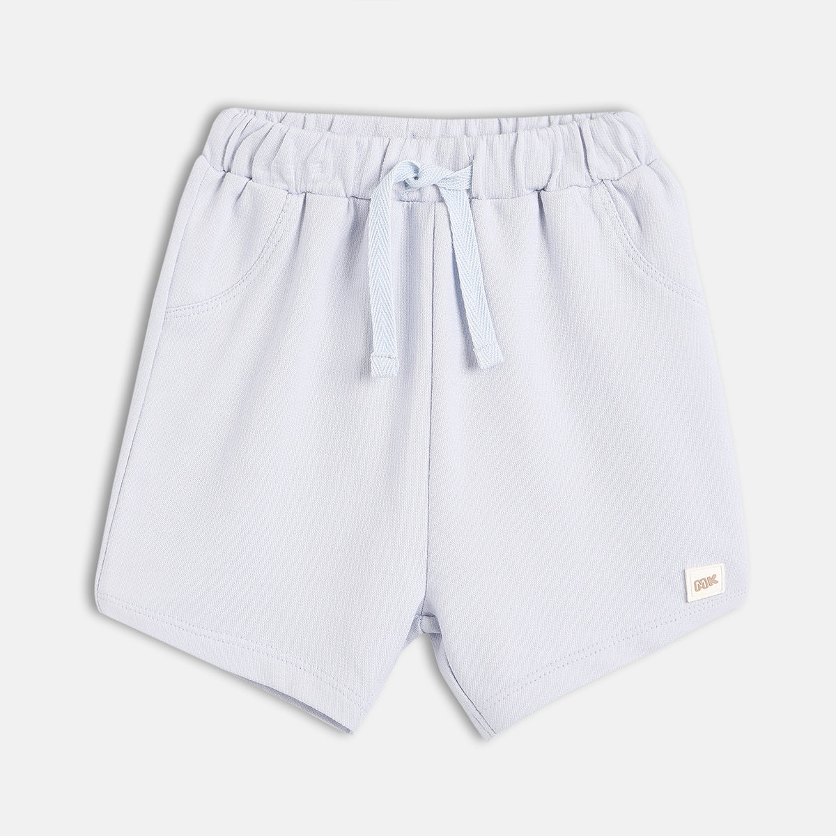Baby Boys Solid Knit Shorts , Light Blue
