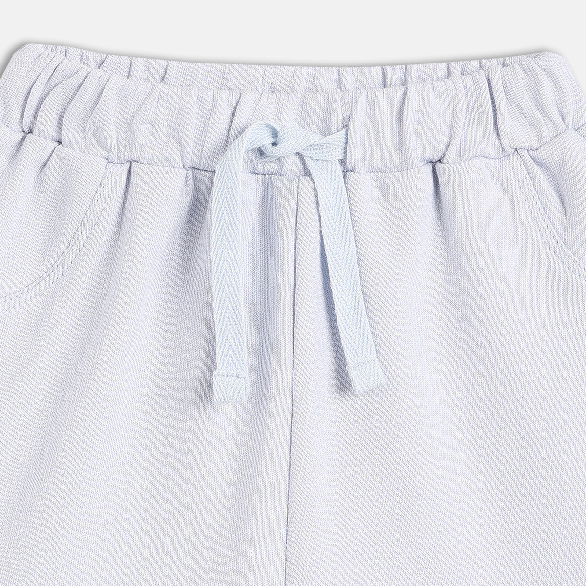 Baby Boys Solid Knit Shorts , Light Blue