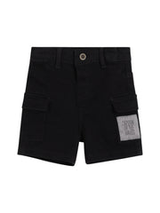 Baby Boys Printed Shorts, Black