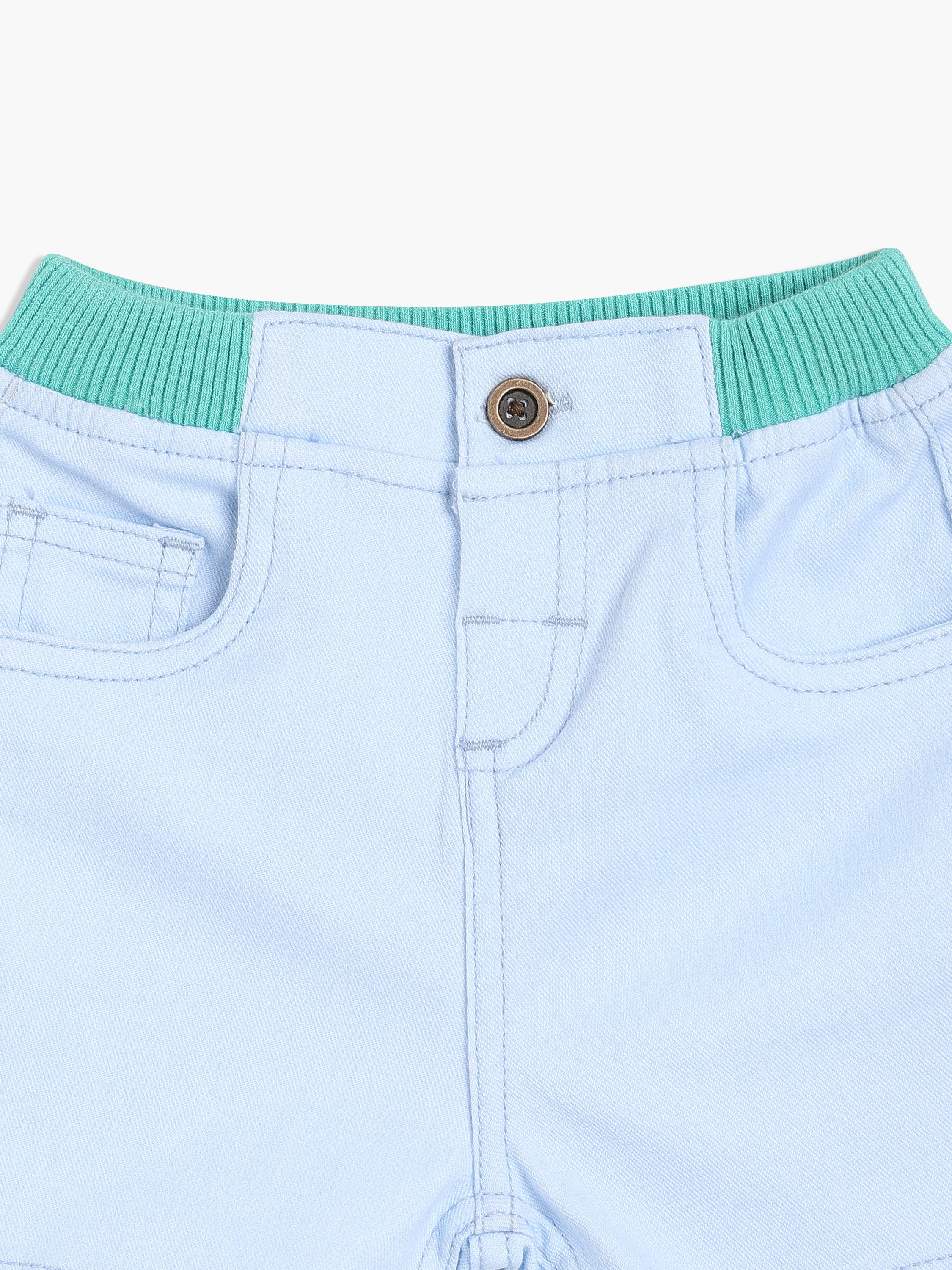 Baby Boys Solid Shorts – Light Blue