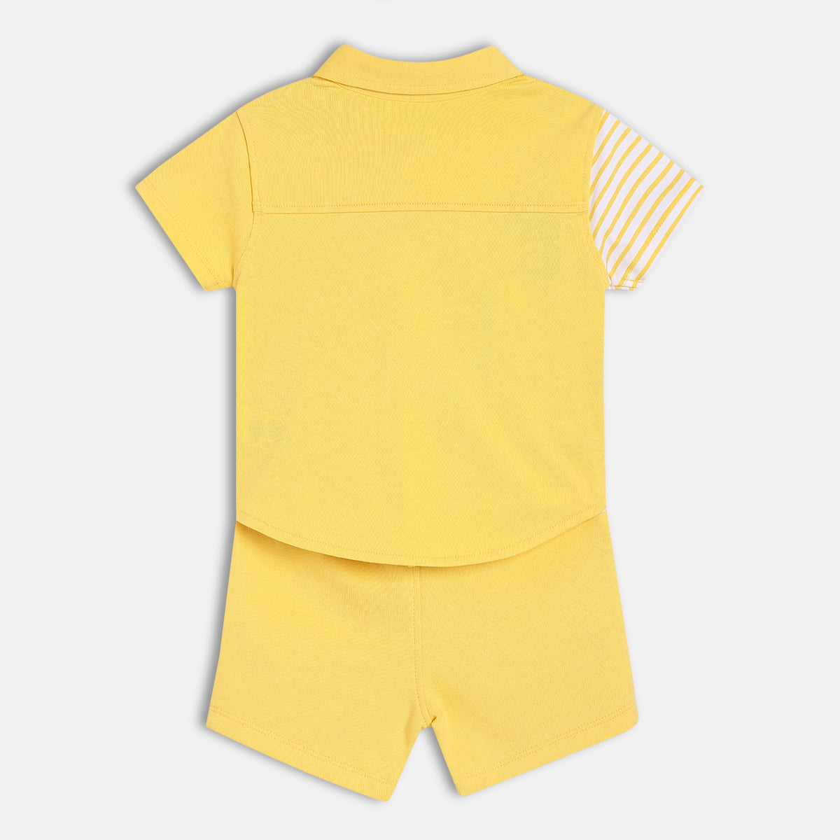 Baby Boys Striped & Solid Shirt and Shorts Set, Yellow