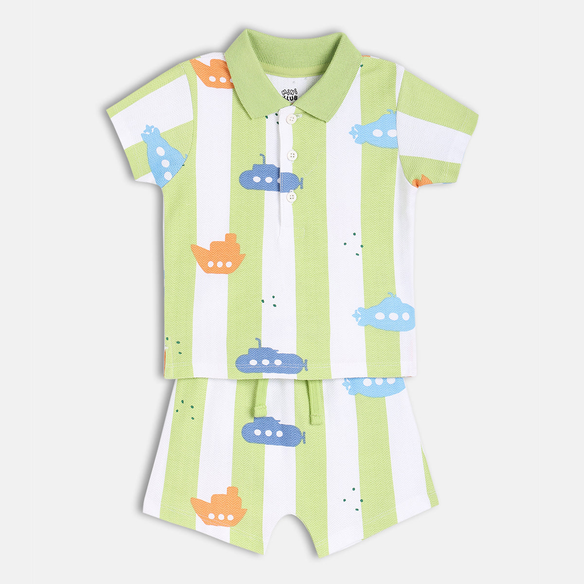 Boys Multi Short Sleeve Top And Bottom